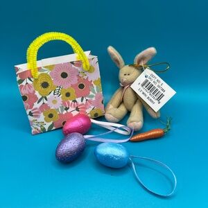 Miniature jointed Easter bunny gift set